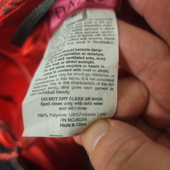 B Dazzle Women's red rose Formal Wear Dress, Strapless, Size 6 - Picture 5 of 5